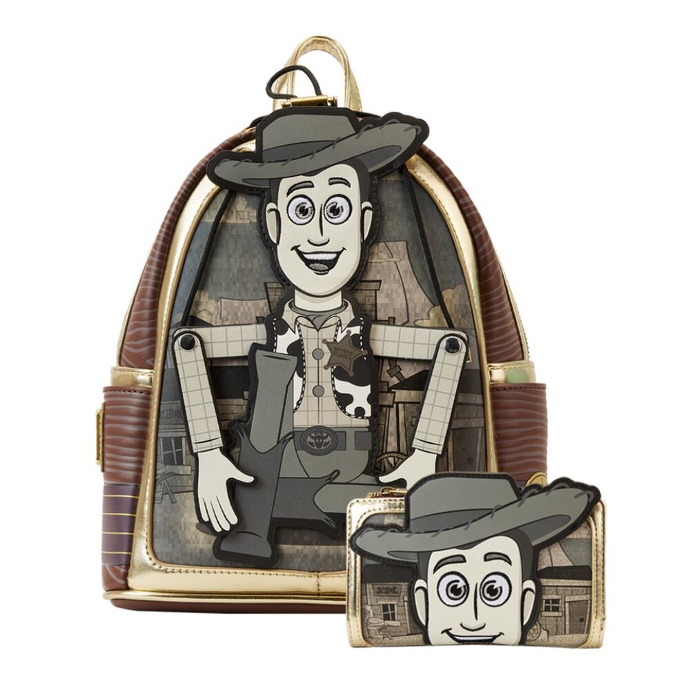 Loungefly Toy Story Woody Puppet Mini Backpack and Wallet
